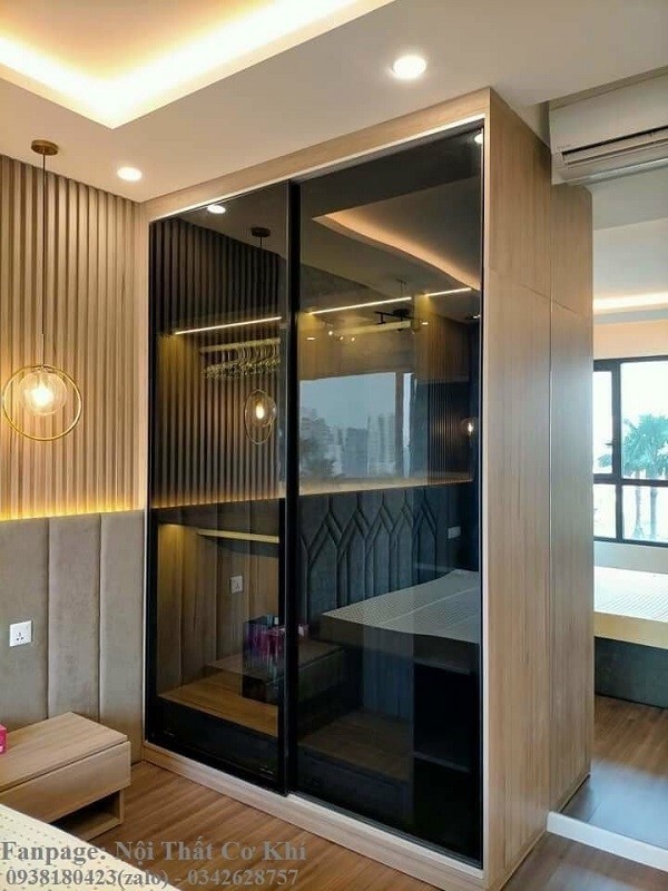 Mẫu tủ đựng quần áo cánh lùa tiện dụng