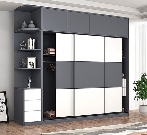 Mẫu tủ đựng quần áo 3 cánh trượt