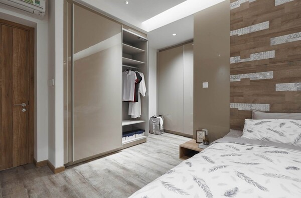 Mẫu tủ âm tường cánh trượt cho phòng ngủ