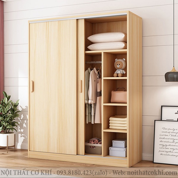 Tủ quần áo cửa lùa đơn giản