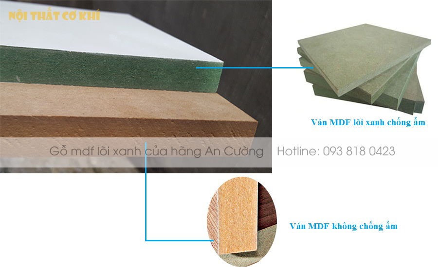 Cách phân biệt gỗ MDF lõi xanh chống ẩm và gỗ MDF thường