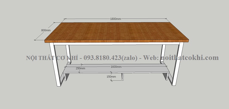 Bàn làm việc chân sắt kết hợp với kệ tủ chất lượng - giá tốt