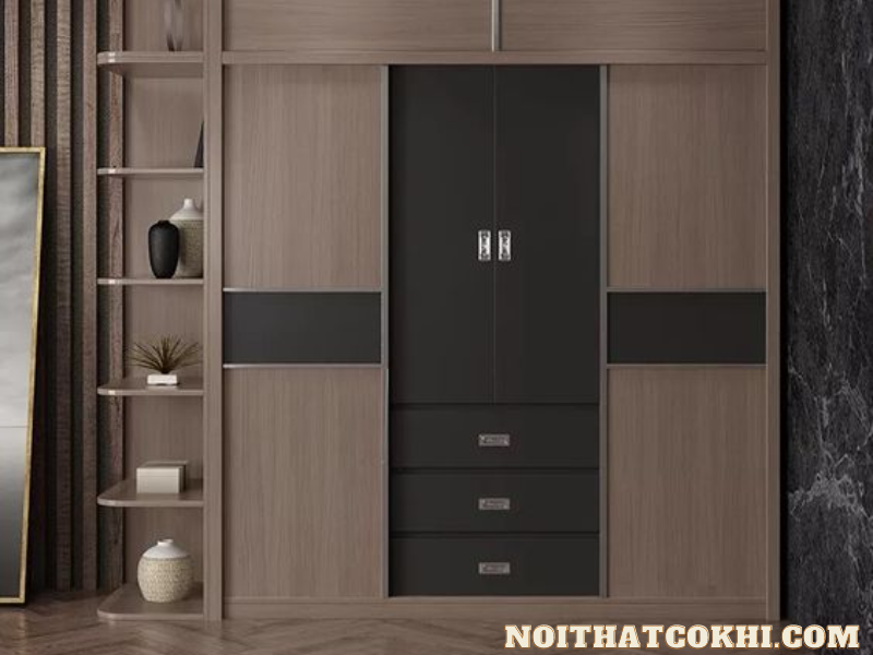 Tủ quần áo cửa lùa 3 cánh hiện đại sang trọng