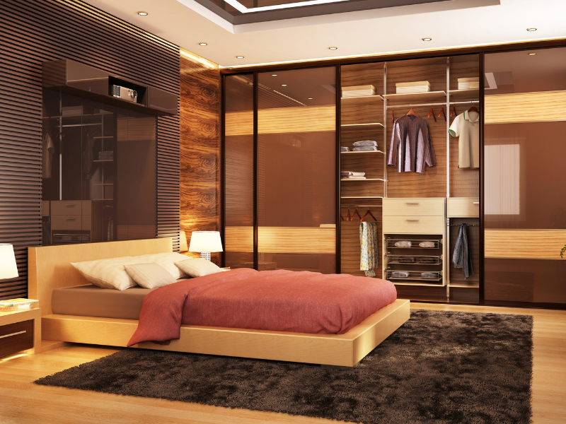 Tủ quần áo nhiều ngăn có kệ