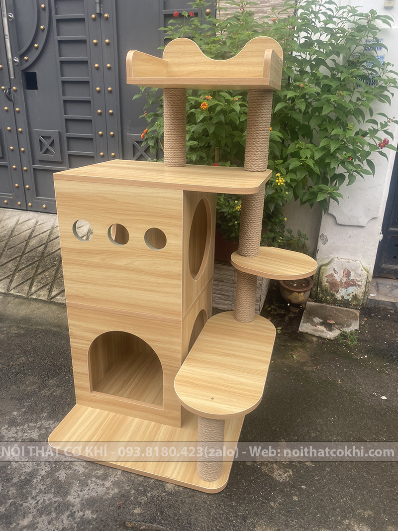 Cattree Cho Mèo Màu Vân Gỗ CTM-04