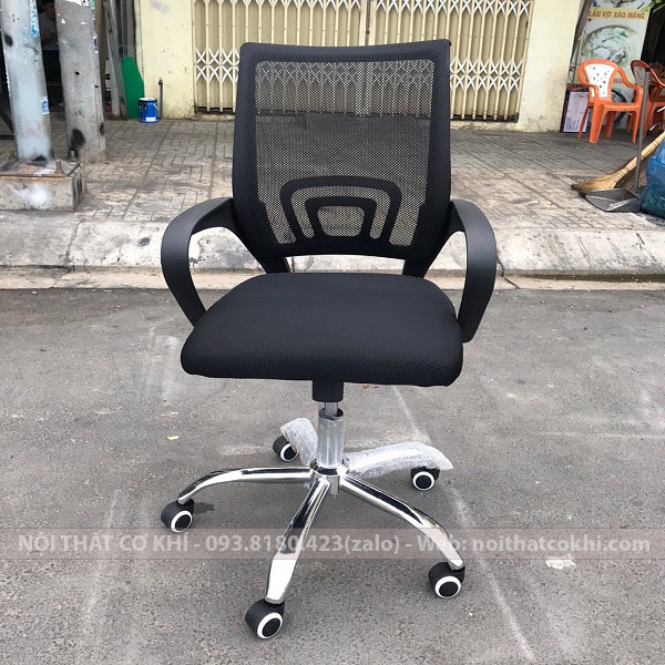 Ghế Xoay Văn Phòng Giá Rẻ Màu Đen GXVP-01