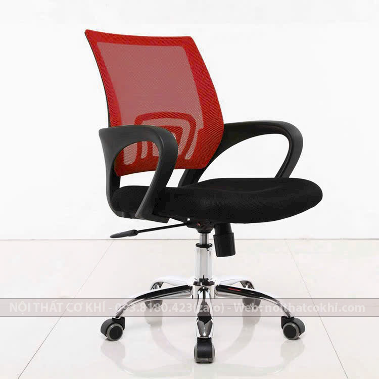 Ghế Xoay Văn Phòng Giá Rẻ Màu Đỏ GXVP-01