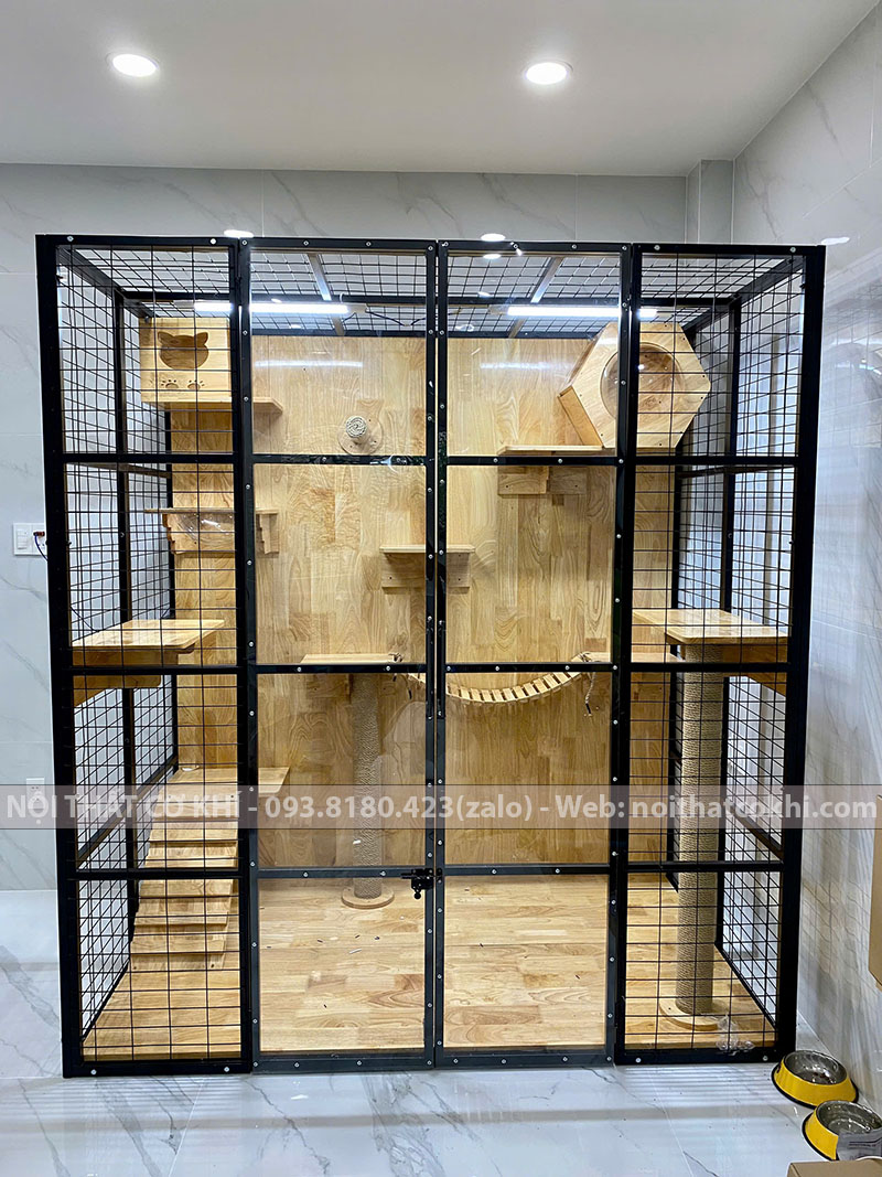 Chuồng Mèo Khung Sắt 200x120x220cm