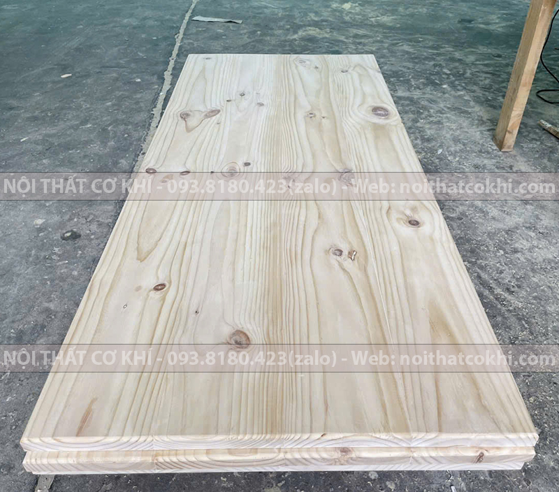 Mặt Bàn Gỗ Thông Tự Nhiên 120x60cm Dày 4cm