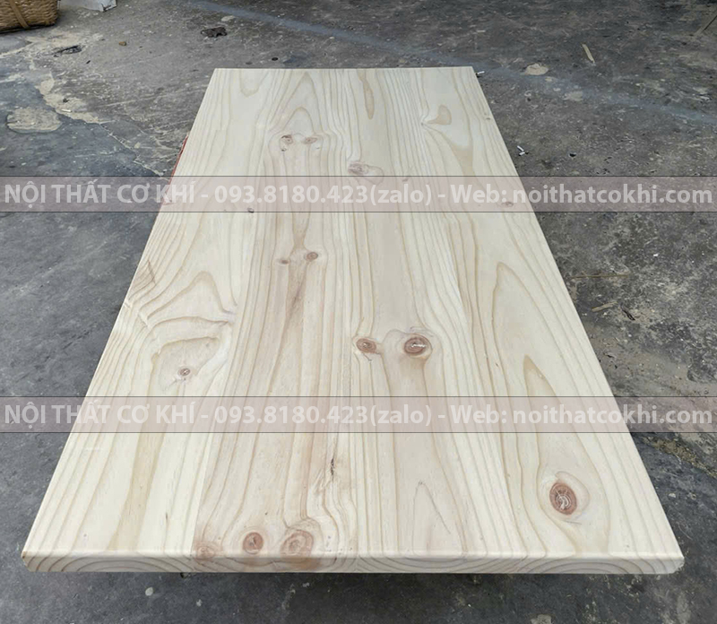 Mặt Bàn Gỗ Thông Tự Nhiên 120x70cm Dày 4cm