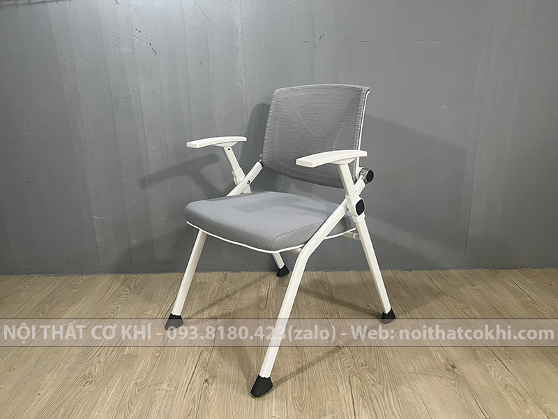 Ghế Đào Tạo Gấp Gọn Màu Trắng Xám AK511