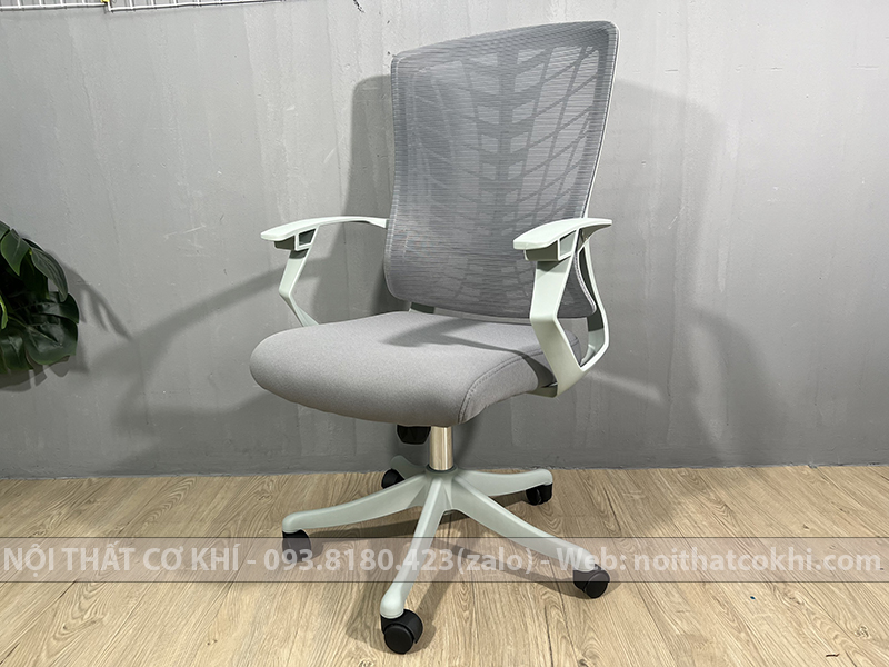 Ghế Văn Phòng Giá Rẻ Màu Xám AK855