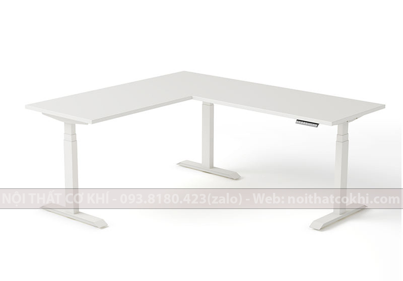 Bàn Làm Việc Nâng Hạ Thông Minh Chữ L