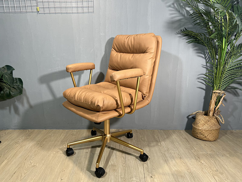 Ghế Văn Phòng Phong Cách Bắc Âu GTT168 Màu Nâu Bò