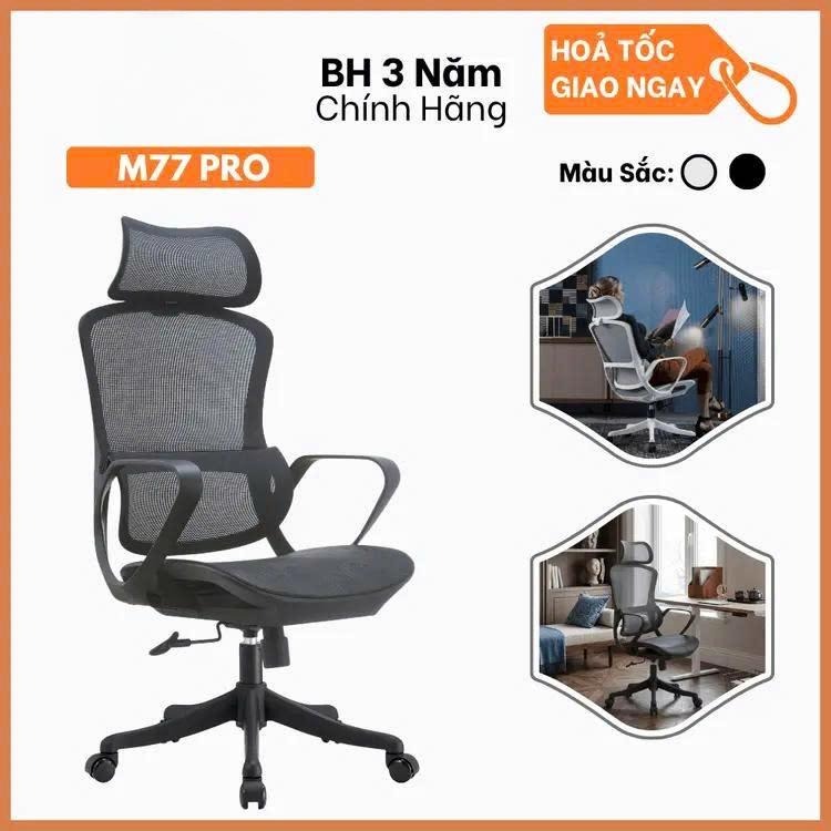 Ghế Công Thái Học Manson M77 Pro Màu Đen